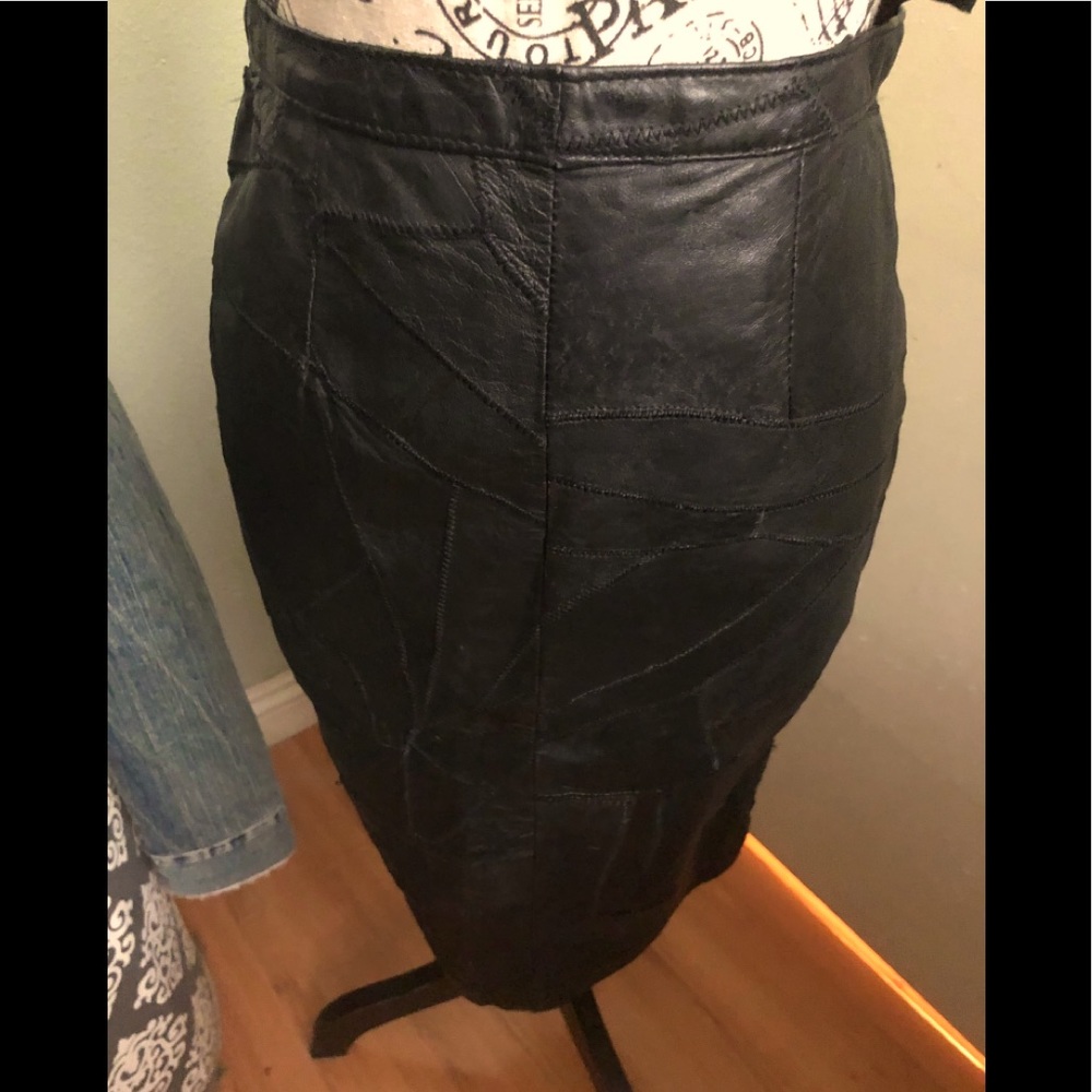 Vintage leather skirt